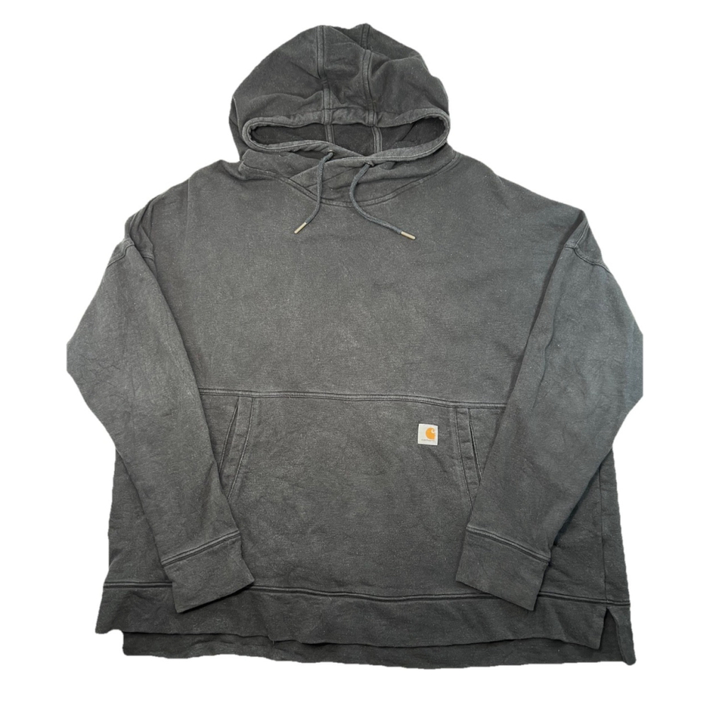 Carhartt Hoodie Sweatshirt Pullover Women's 2XL Gray Relaxed Fit